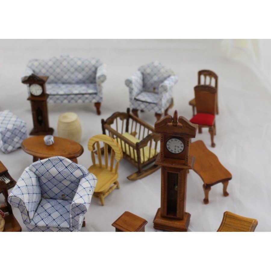 Collection of Vintage Dolls House Furniture & Furnishings